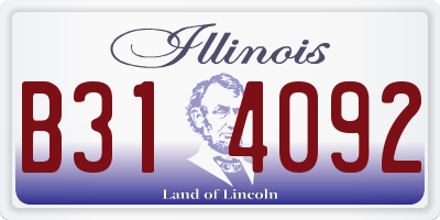 IL license plate B314092