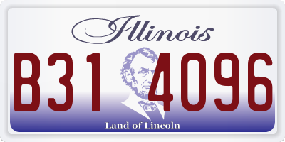 IL license plate B314096