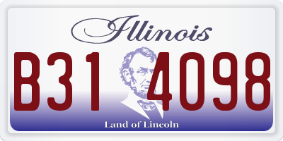 IL license plate B314098