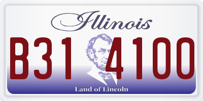 IL license plate B314100
