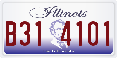 IL license plate B314101