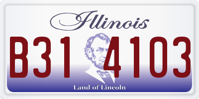 IL license plate B314103