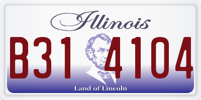 IL license plate B314104