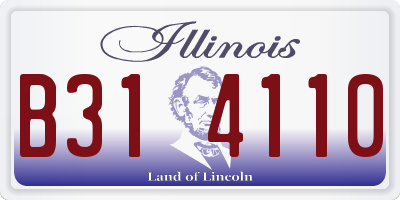IL license plate B314110