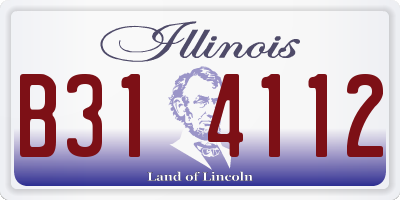 IL license plate B314112