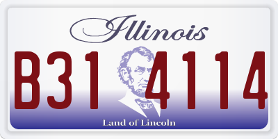 IL license plate B314114