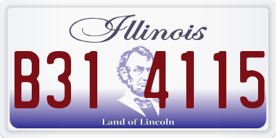 IL license plate B314115