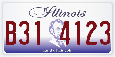 IL license plate B314123