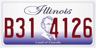 IL license plate B314126