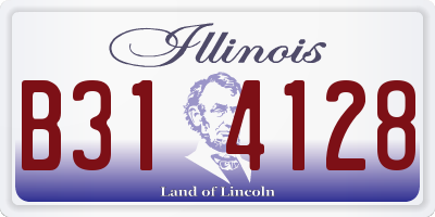 IL license plate B314128