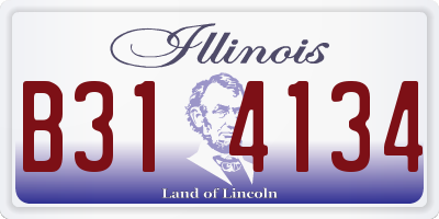 IL license plate B314134