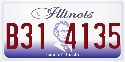 IL license plate B314135