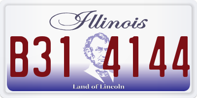 IL license plate B314144