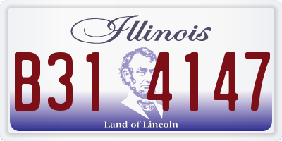 IL license plate B314147