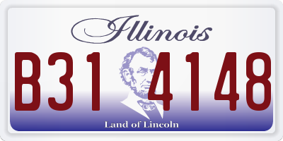 IL license plate B314148