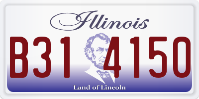 IL license plate B314150