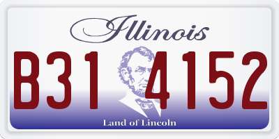 IL license plate B314152