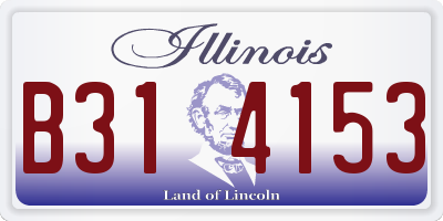 IL license plate B314153