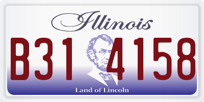 IL license plate B314158