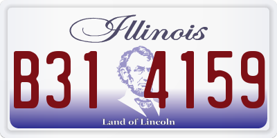 IL license plate B314159