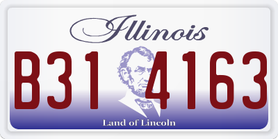 IL license plate B314163