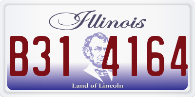 IL license plate B314164