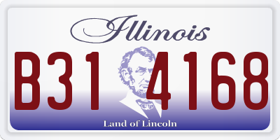 IL license plate B314168