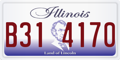 IL license plate B314170