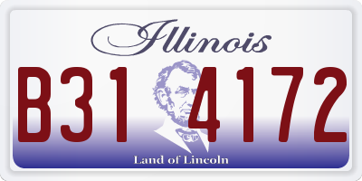 IL license plate B314172