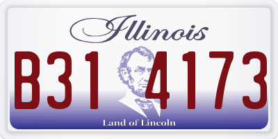 IL license plate B314173
