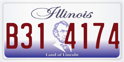 IL license plate B314174
