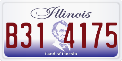 IL license plate B314175
