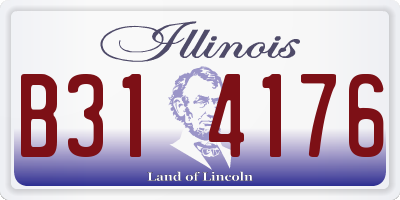 IL license plate B314176