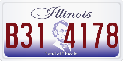 IL license plate B314178
