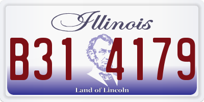 IL license plate B314179