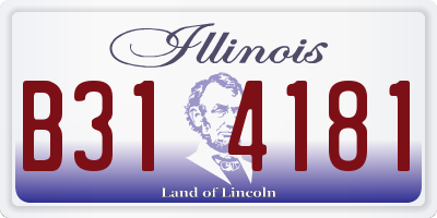 IL license plate B314181