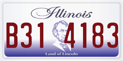 IL license plate B314183