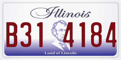 IL license plate B314184