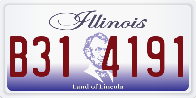 IL license plate B314191