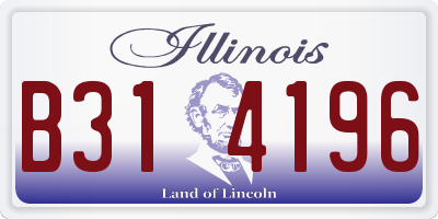 IL license plate B314196