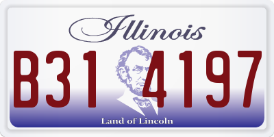 IL license plate B314197