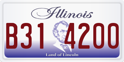IL license plate B314200
