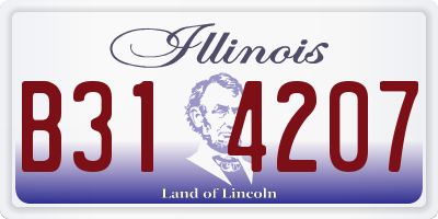 IL license plate B314207