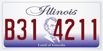 IL license plate B314211