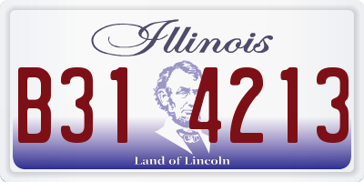 IL license plate B314213