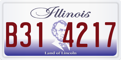 IL license plate B314217