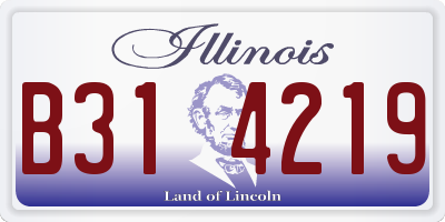 IL license plate B314219