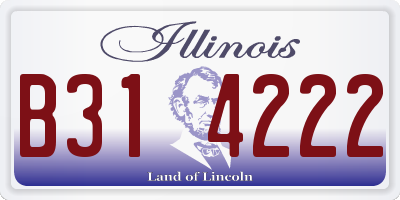 IL license plate B314222
