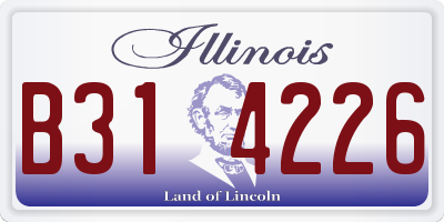 IL license plate B314226