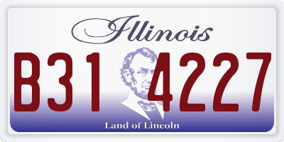 IL license plate B314227